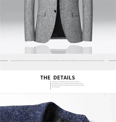 FGKKS 2023 Spring Autumn Blazers Men Fashion Slim Casual Business Handsome Suits Brand Men's Blazers Tops