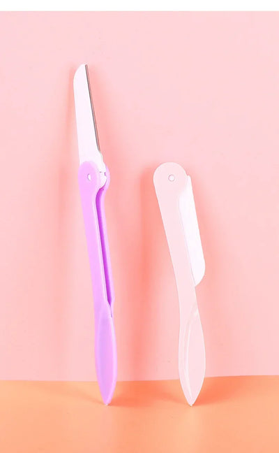 3Pcs/Set Women's Razors Makeup Facial Eyebrow Lip Razor Hair Remover Sharp Stainless Steel Cutting Knife Safety Razor