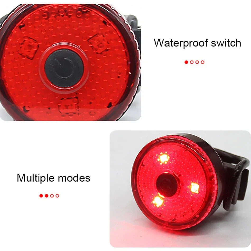 Bicycle Tail Lamp Headlight 400 Lumens Waterproof LED Warning Light Mountain Bike Luminous Night Riding Equipment Bike Lights