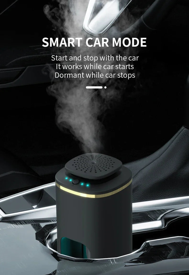 Car Diffuser Room Fragrance High End Products Air Freshener Essential Oils Air Purifier USB Rechargeable Vibration Sensor Switch