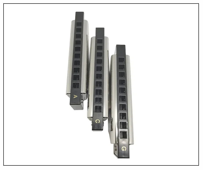 EASTTOP T10-3-3 set of 3 of Diatonic Harmonica 10 Hole 20 Tone Blues Diatonic Harmonica for Adults Beginners Professionals
