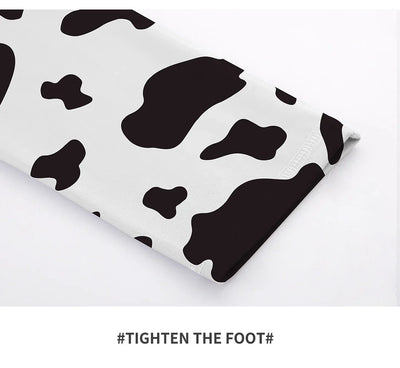 Women Cow Black Printed Leggings