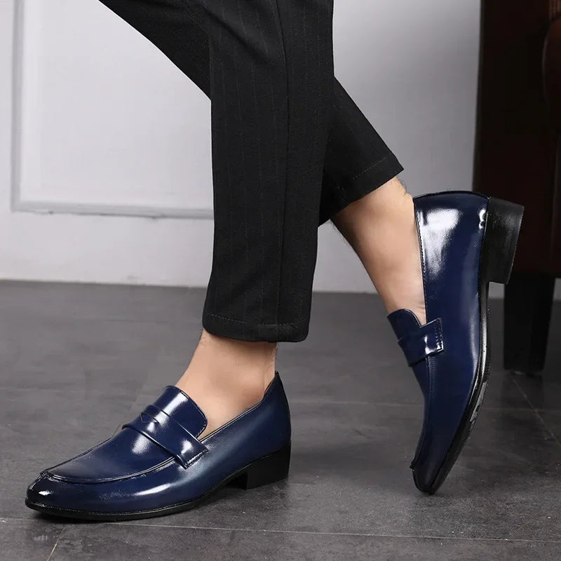Handmade Leather Men Dress Shoes Fashion Party And Wedding Men'S Loafers Casual Shoes Men Driving Shoes
