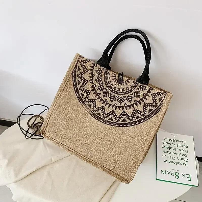 Canvas handbags for women fashion tote beach bags reusable shopping casual large capacity designer shoulder pouch