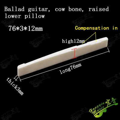 Acoustic guitar  and 4 5 6 7 12String Bass guitar nut slotted, upper and lower nuts slotted in various sizes Made of Bovine bone
