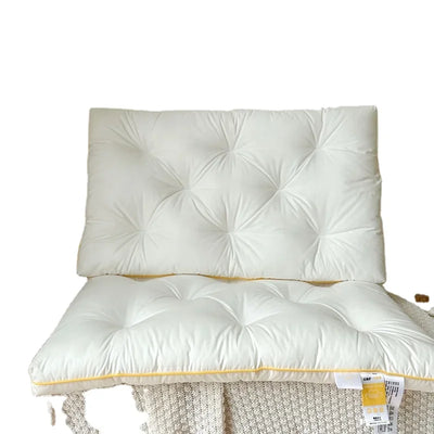 Ergonomic Lower Pillow SPA Neck Cervical Support Vertebra Pillow Silk Protein Filling 7-10cm/5-7cm Height Home Bed Neck Pillow