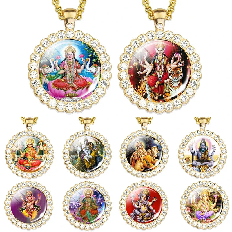 Lord Shiva Necklaces Shiva Nataraja Buddhist Jewelry Hinduism Lakshmi Pendant Amulet Necklace