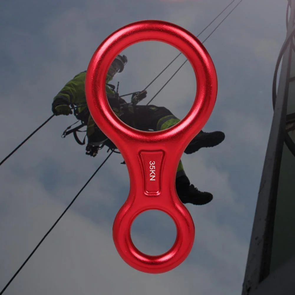 35KN Carabiner High Strength Wear-resistant Compact 8-shape 35KN Descender for Mountaineering
