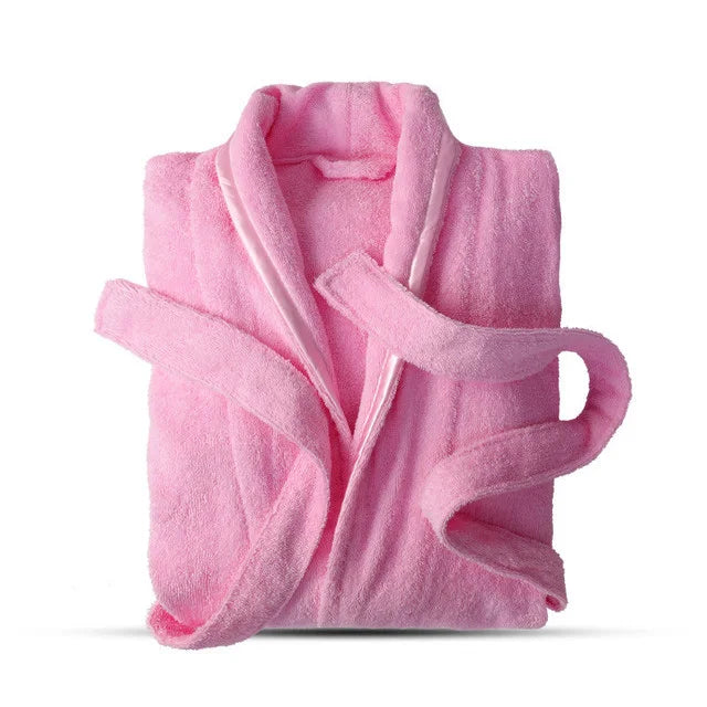 100% Cotton Toweling Terry Robe Lovers Soft Bath Robe Men And Women