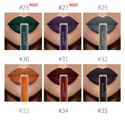 NICEFACE Matte Liquid Lipstick Waterproof Long Lasting Lip Gloss Tint Sexy Red Nude Purple Metallic Lipsticks Makeup Cosmetics