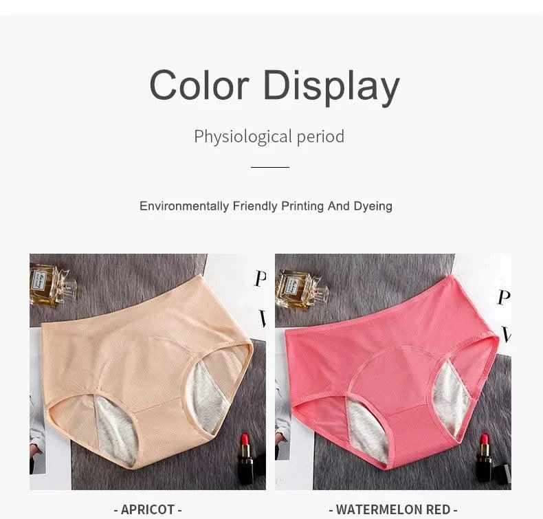 Leak Proof Menstrual Panties of Large Size Cotton Panties Women Sexy Physiological Underwear Plus Size Period Waterproof Briefs