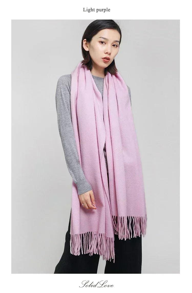 Soft cashmere big scarf for women shawl 200*70 cm real pashmina
