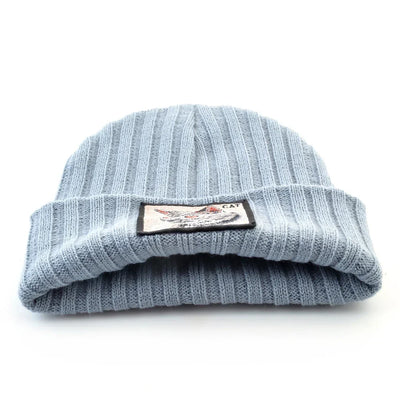 Women's Fashion Beanies Hat Solid Color Knitted Wool Skullies With Embroidery Patch Autumn Winter Men's Knit Gorras Bonnet