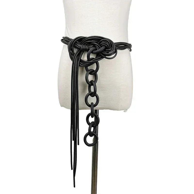 Ukebay new handmade luxury necklaces for women rubber jewelry black statement necklace fashion clothes chain gothic