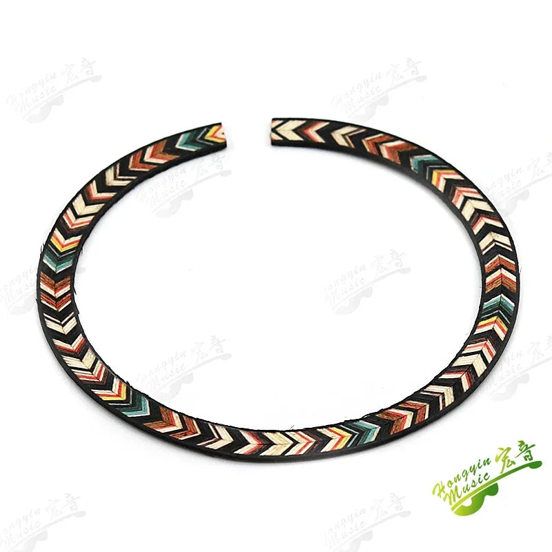 Ukulele Small Four-string Guitar Sound Hole Circle Rosewood Maple Abalone Color Shell Mosaic Caliber Pattern Ukulele Accessories