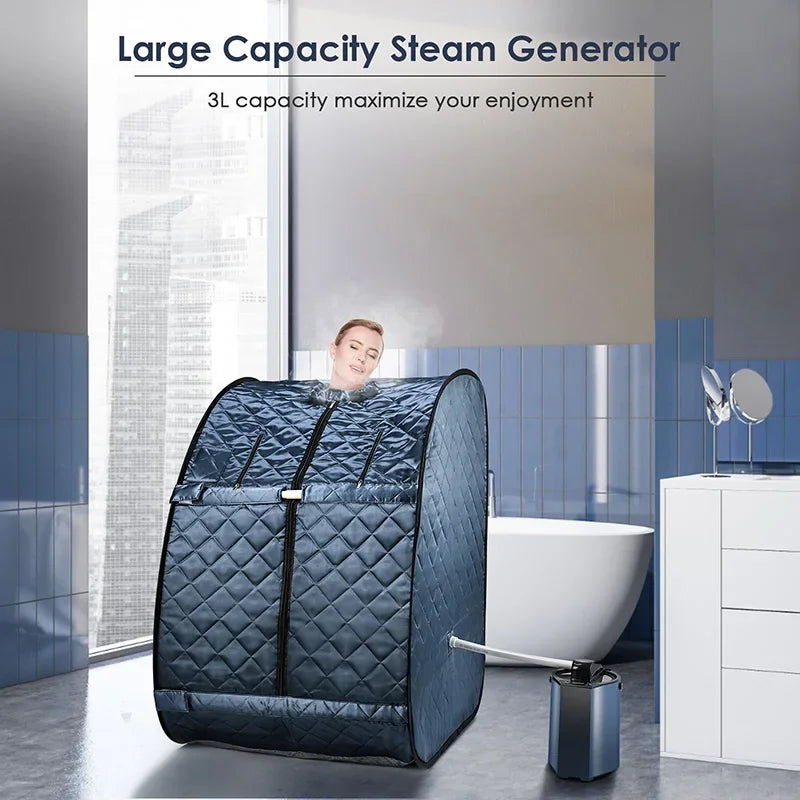 3L Sauna Box Full Body Portable Fumigation Sauna for Home Spa Strong Steam Engine Fumigating Foldable Single Spa Machine
