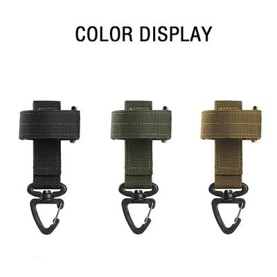 Mountaineering Buckle Outdoor Keychain  Gear Clip Keeper Pouch Belt Keychain Gloves Rope Holder Military Hook Camping