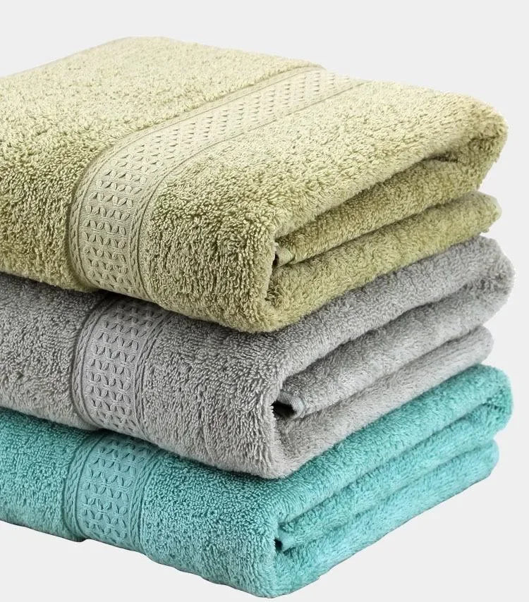 Large Bath Towels for Adults, 100% Cotton, Solid Terry, Beach Towel, Absorbent Yoga Shower Towels Bathroom, Wholesale, 70*140cm