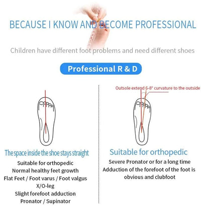 Orthopaedic Sandals for Kids and Toddlers | Children's Corrective Shoes for Flat Feet, Tiptoe Walking, High-Top Ankle Support