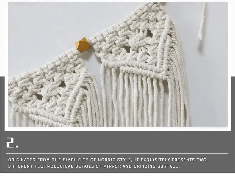 Wall Hanging Decoration Tassel Macrame Hand-Woven Tapestry Bohemian Boho Home Apartment Bedroom Livingroom Hotel Shop Mall Decor