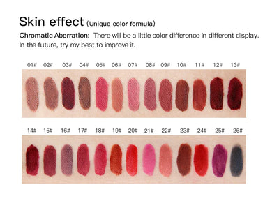 NICEFACE Matte Liquid Lipstick Waterproof Long Lasting Lip Gloss Tint Sexy Red Nude Purple Metallic Lipsticks Makeup Cosmetics