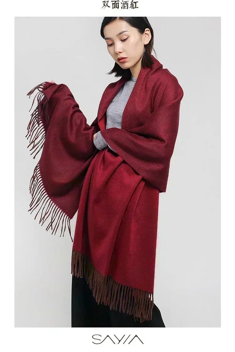 Soft cashmere big scarf for women shawl 200*70 cm real pashmina