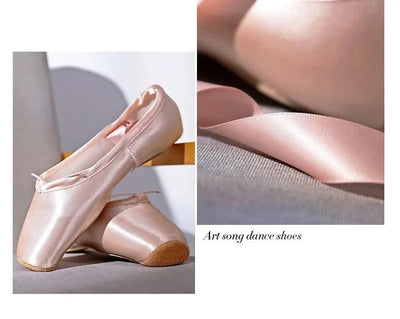 Women Ballet Dance Shoes Child and Adult Ballet Pointe Shoes Professional with Ribbons Shoes Woman Zapatos Mujer Sneakers Girls