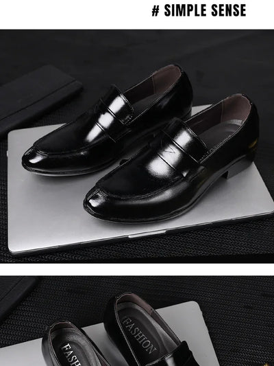 Handmade Leather Men Dress Shoes Fashion Party And Wedding Men'S Loafers Casual Shoes Men Driving Shoes