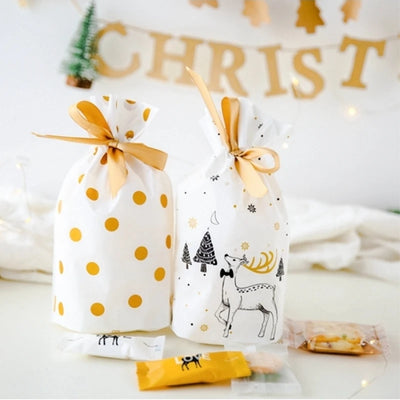 Christmas Gift Bag christmas candy bag Wedding  Party Drawstring Bag Christmas Decorations for Home New Year 2021 Presents