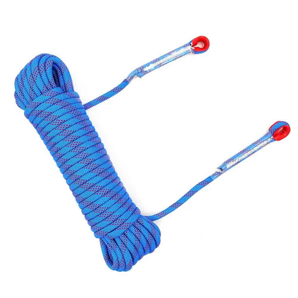 12mm 50m Outdoor Climbing Rope Escape Rescue Static Rope Rock Equipment Mountaineering Lifeline Emergency Survival Safety Gear