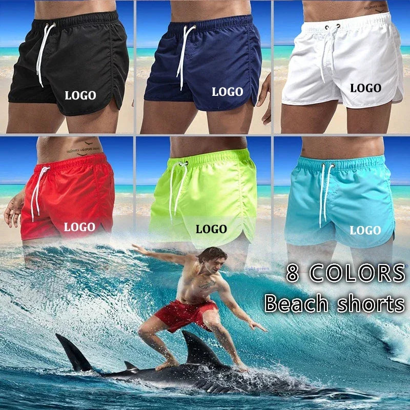Summer Men's Swimwear Shorts Brand Beachwear Sexy Swim Trunks Men Swimsuit Low Waist Breathable Beach Wear Surf