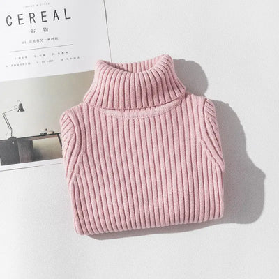 Girls Sweaters Turtleneck Solid Color Knitting Sweater Autumn Children Clothing White Pullover Kids Tops 2t 3t 4t 8 12 13 Years