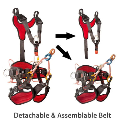 Full Body Mountaineering Safety Belt Professional Rock Climbing Harness Aerial Work Protection Survival Equipment