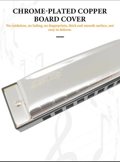 EASTTOP T10-3-3 set of 3 of Diatonic Harmonica 10 Hole 20 Tone Blues Diatonic Harmonica for Adults Beginners Professionals