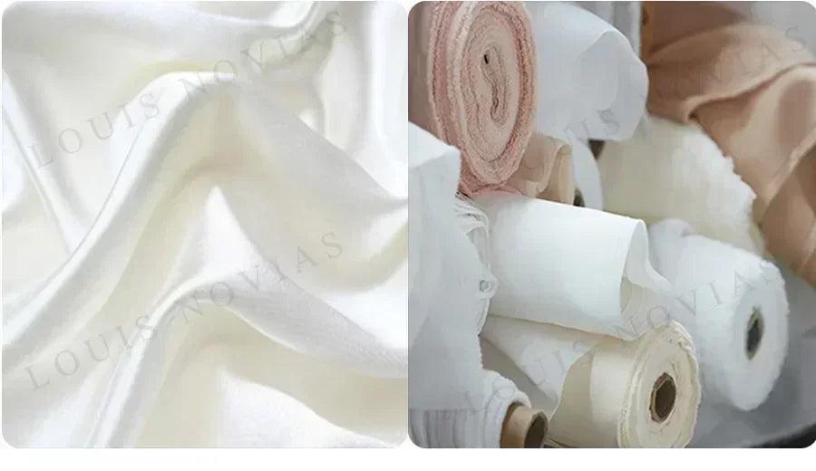 Luxury wedding exquisite satin bridal gown