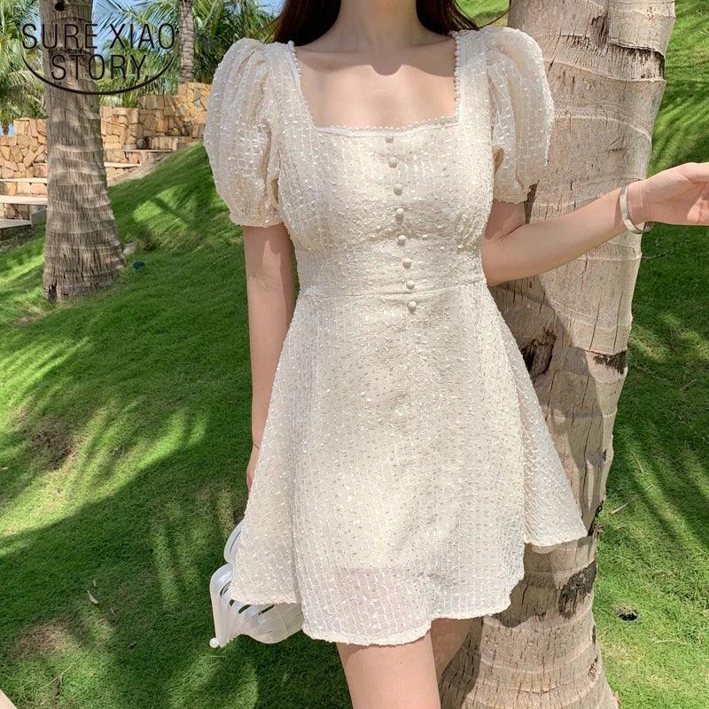 2021 Summer Striped Cotton Linen Long Dress Women Fashion Loose Vestidos Vintage V-neck Half Sleeve Dress for Women Loose