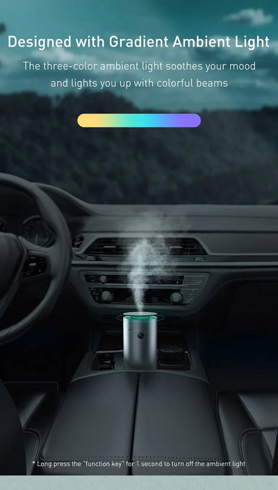 Baseus Car Diffuser Humidifier Auto Air Purifier Aromo Air Freshener with LED Light For Car Aroma Aromatherapy Diffuser
