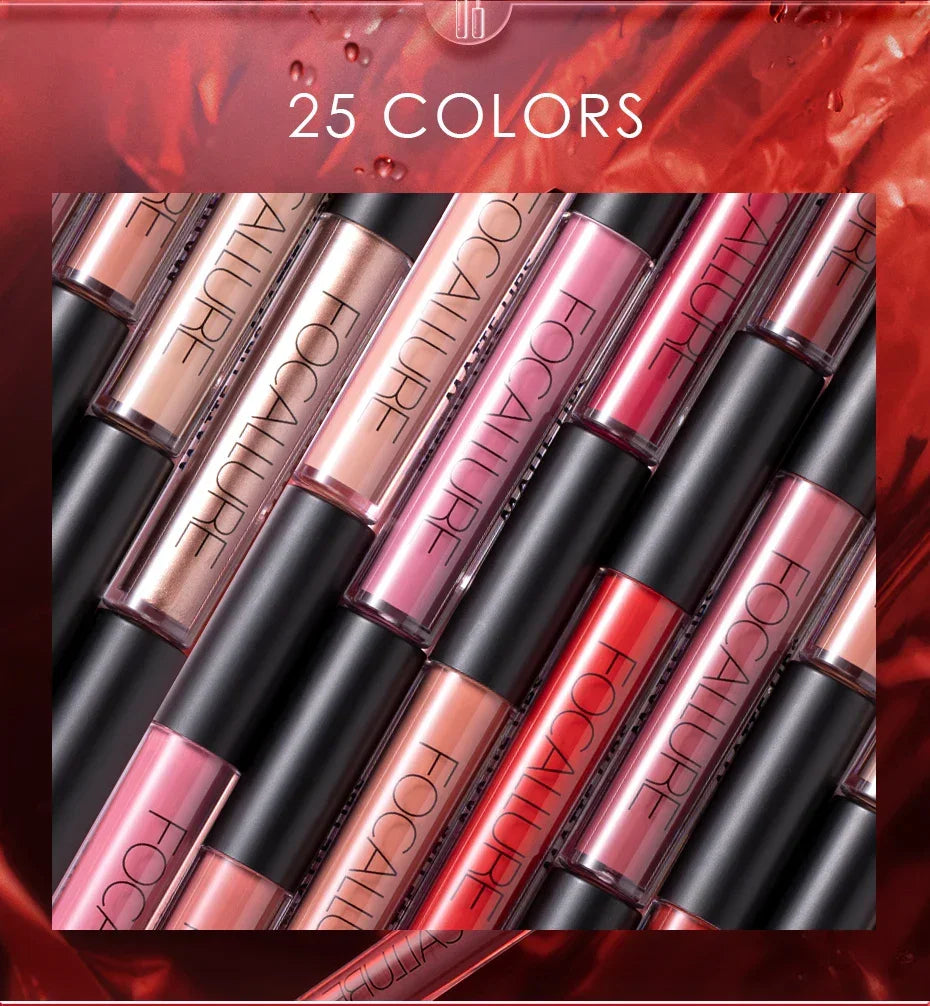 FOCALLURE Matte Liquid Lipstick Waterproof Long-lasting Lightweight Lip Gloss Lips Glaze Lips Tint Makeup for Women's Cosmetics