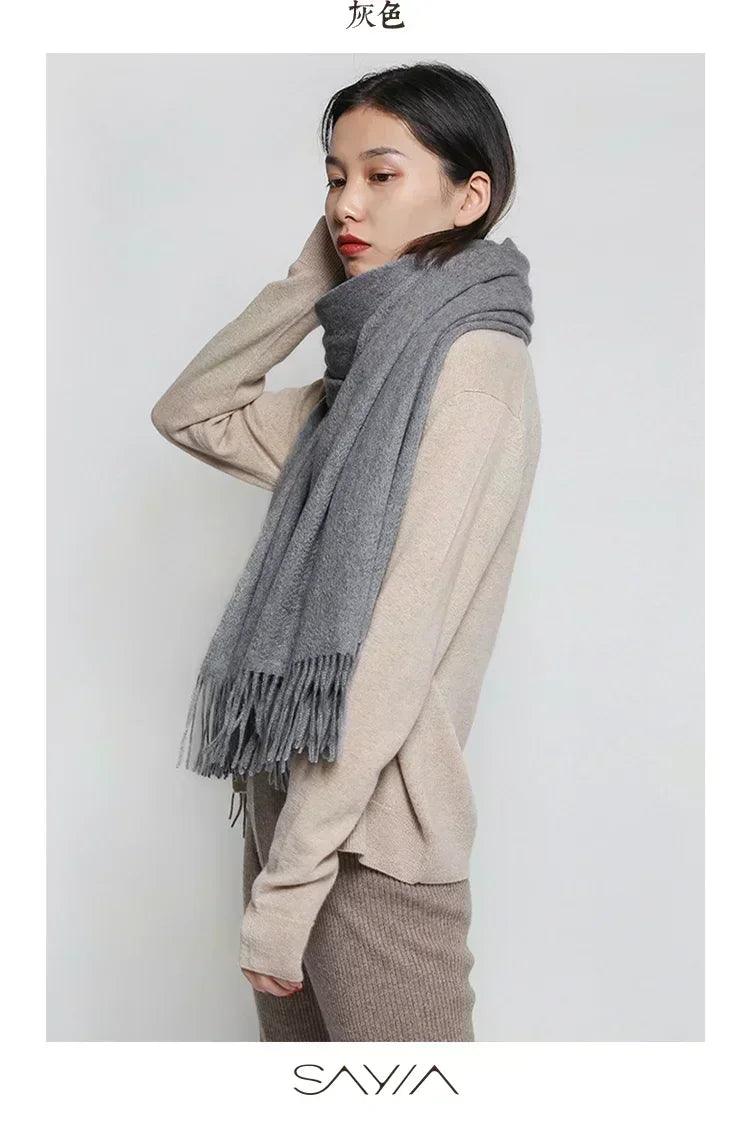Soft cashmere big scarf for women shawl 200*70 cm real pashmina