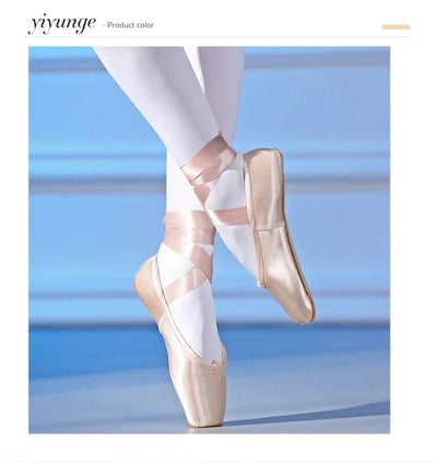Women Ballet Dance Shoes Child and Adult Ballet Pointe Shoes Professional with Ribbons Shoes Woman Zapatos Mujer Sneakers Girls