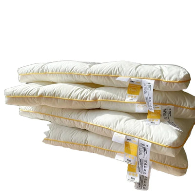 Ergonomic Lower Pillow SPA Neck Cervical Support Vertebra Pillow Silk Protein Filling 7-10cm/5-7cm Height Home Bed Neck Pillow