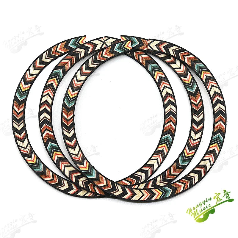 Ukulele Small Four-string Guitar Sound Hole Circle Rosewood Maple Abalone Color Shell Mosaic Caliber Pattern Ukulele Accessories