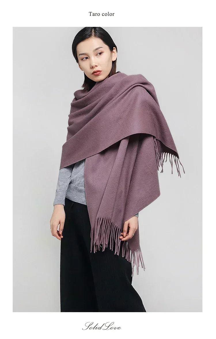 Soft cashmere big scarf for women shawl 200*70 cm real pashmina