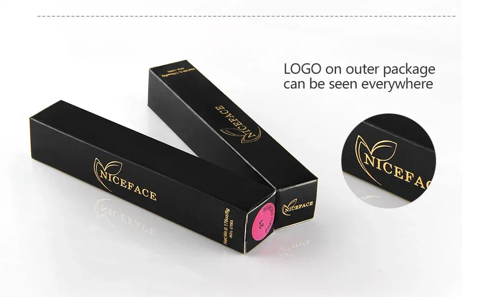 NICEFACE Matte Liquid Lipstick Waterproof Long Lasting Lip Gloss Tint Sexy Red Nude Purple Metallic Lipsticks Makeup Cosmetics