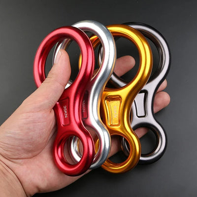 35KN Carabiner High Strength Wear-resistant Compact 8-shape 35KN Descender for Mountaineering