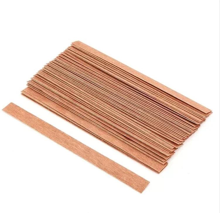 30pcs wooden candle wicks making set with clip base naturally smokeless wood core for diy jar tools