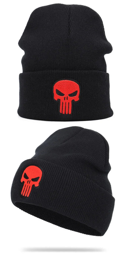 Beanies Hat Unisex Hat Keep warm Skull pattern Set head cap Winter hat Casual Beanies Hip-hop Knitted Winter Hat Ski Beanie Hat