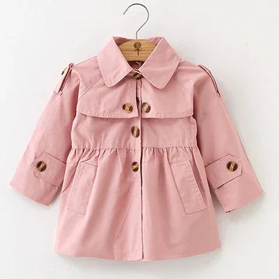 2021 Spring Autumn Girls Windbreaker Coat Jackets Baby Kids Flower Embroidery Hooded Outwear For Baby Kids Coats Jacket Clothing