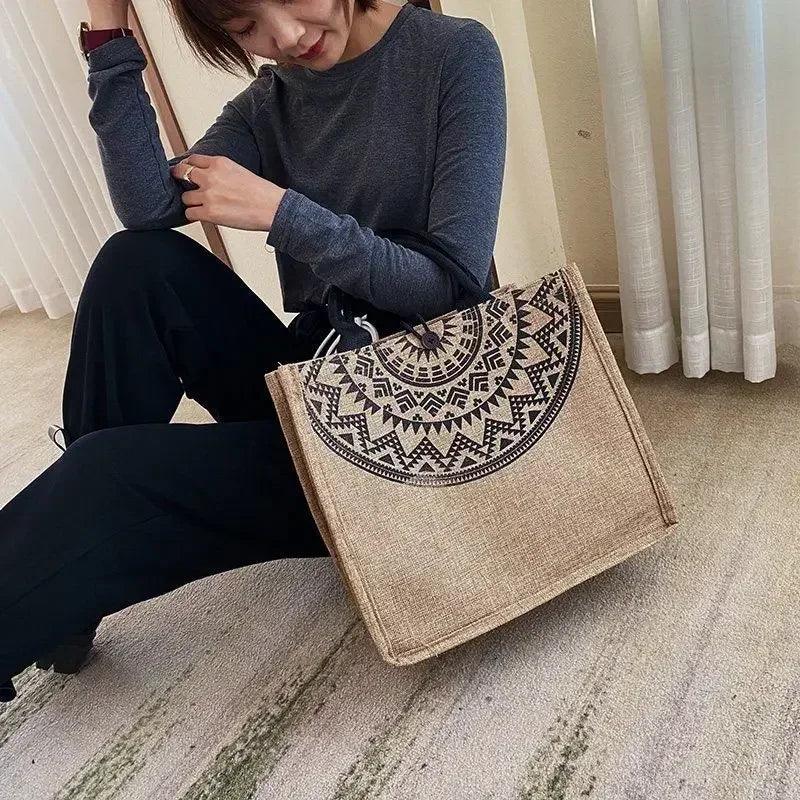 Canvas handbags for women fashion tote beach bags reusable shopping casual large capacity designer shoulder pouch