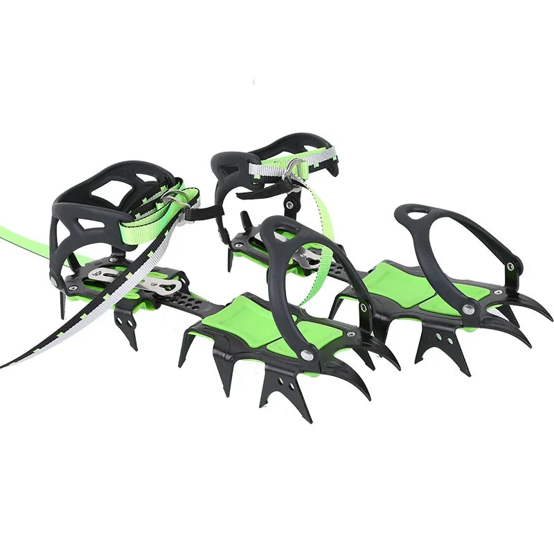 BRS 14 Teeth Claws Crampons Shoes Ice Crampons Snow Non slip Cover Ice Gripper Manganese Steel Outdoor Ski Ice Climbing